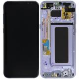 TOUCH DIGITIZER + DISPLAY LCD COMPLETE + FRAME FOR SAMSUNG GALAXY S8 PLUS S8+ G955F ORCHID GRAY / VIOLET ORIGINAL