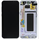 TOUCH DIGITIZER + DISPLAY LCD COMPLETE + FRAME FOR SAMSUNG GALAXY S8 PLUS S8+ G955F SILVER ORIGINAL