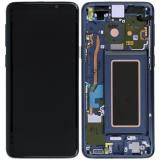TOUCH DIGITIZER + DISPLAY LCD COMPLETE + FRAME FOR SAMSUNG GALAXY S9 G960F BLUE ORIGINAL