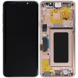 TOUCH DIGITIZER + DISPLAY LCD COMPLETE + FRAME FOR SAMSUNG GALAXY S9 PLUS S9+ G965F SUNRISE GOLD ORIGINAL (SERVICE PACK)