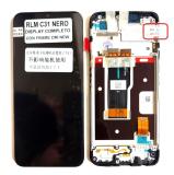 TOUCH DIGITIZER + DISPLAY LCD COMPLETE + FRAME (CUTOUT) FOR REALME C31 (RMX3501) BLACK ORIGINAL NEW