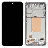 TOUCH DIGITIZER + DISPLAY AMOLED COMPLETE + FRAME FOR SAMSUNG GALAXY S24 FE S721B SILVER / GRAY ORIGINAL (SERVICE PACK)