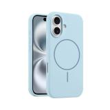 PHONE CASE LIQUID SILICONE + MAGNETIC FOR APPLE IPHONE 16 PLUS BLUE