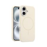 PHONE CASE LIQUID SILICONE + MAGNETIC FOR APPLE IPHONE 16 PLUS WHITE