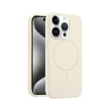 PHONE CASE LIQUID SILICONE + MAGNETIC FOR APPLE IPHONE 15 PRO MAX WHITE