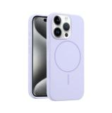 PHONE CASE LIQUID SILICONE + MAGNETIC FOR APPLE IPHONE 15 PRO MAX VIOLET