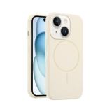 PHONE CASE LIQUID SILICONE + MAGNETIC FOR APPLE IPHONE 15 WHITE
