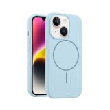 PHONE CASE LIQUID SILICONE + MAGNETIC FOR APPLE IPHONE 14 PLUS BLUE