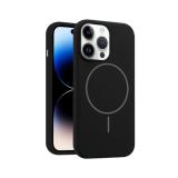 PHONE CASE LIQUID SILICONE + MAGNETIC FOR APPLE IPHONE 14 PRO MAX BLACK