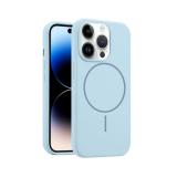 PHONE CASE LIQUID SILICONE + MAGNETIC FOR APPLE IPHONE 14 PRO MAX BLUE
