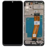 TOUCH DIGITIZER + DISPLAY LCD COMPLETE WITH FRAME FOR SAMSUNG GALAXY A03s A037F BLACK ORIGINAL (SERVICE PACK)
