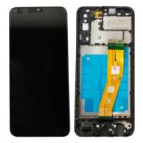 TOUCH DIGITIZER + DISPLAY LCD COMPLETE WITH FRAME FOR SAMSUNG GALAXY A04E A042F BLACK ORIGINAL (SERVICE PACK)