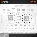 AMAOE METAL TEMPLATE OF IC CHIP FOR SAM-15 SAMSUNG GALAXY S21 5G G991B / S21+ 5G G996B G996U / S21 ULTRA 5G G998B G998U / Z FLIP 3 5G F711B / Z FOLD 3 5G F926B