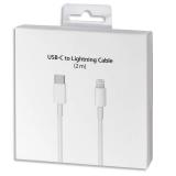 APPLE USB-C TO LIGHTNING CABLE WITH CASE 2M FOR APPLE IPHONE 8G XR XS MAX IPAD 6 IPAD PRO (MATERIAL ORIGINAL) (NO LOGO)