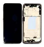 TOUCH DIGITIZER + DISPLAY AMOLED COMPLETE WITH FRAME FOR SAMSUNG GALAXY A26 5G A266B BLACK ORIGINAL (SERVICE PACK) (ASSEMBLED)