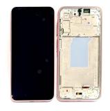 TOUCH DIGITIZER + DISPLAY AMOLED COMPLETE WITH FRAME FOR SAMSUNG GALAXY A26 5G A266B PEACH PINK ORIGINAL (SERVICE PACK) (ASSEMBLED)