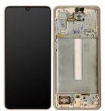 DISPLAY LCD + TOUCH DIGITIZER DISPLAY COMPLETE + FRAME FOR SAMSUNG GALAXY A33 5G A336B GOLD ORIGINAL (SERVICE PACK)