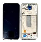 TOUCH DIGITIZER + DISPLAY LCD COMPLETE + FRAME FOR SAMSUNG GALAXY A34 5G A346B SILVER ORIGINAL (SERVICE PACK) (ASSEMBLED)