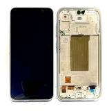 TOUCH DIGITIZER + DISPLAY AMOLED COMPLETE WITH FRAME FOR SAMSUNG GALAXY A36 5G A366B WHITE ORIGINAL (SERVICE PACK) (ASSEMBLED)