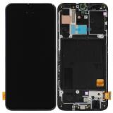 DISPLAY LCD + TOUCH DIGITIZER DISPLAY COMPLETE + FRAME FOR SAMSUNG GALAXY A40 A405F BLACK ORIGINAL (SERVICE PACK) (ASSEMBLED)