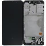 TOUCH DIGITIZER + DISPLAY LCD COMPLETE WITH FRAME FOR SAMSUNG GALAXY A41 A415F BLACK ORIGINAL (SERVICE PACK) (ASSEMBLED)