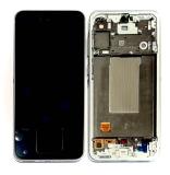 TOUCH DIGITIZER + DISPLAY AMOLED COMPLETE WITH FRAME FOR SAMSUNG GALAXY A56 5G A566B LIGHT GRAY ORIGINAL (SERVICE PACK) (ASSEMBLED)