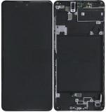 TOUCH DIGITIZER + DISPLAY AMOLED DISPLAY COMPLETE + FRAME FOR SAMSUNG GALAXY A71 A715F CRUSH BLACK (Display Refurbished Non-Original Frame)