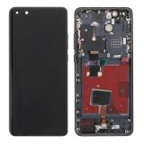 DISPLAY LCD + TOUCH DIGITIZER DISPLAY COMPLETE + FRAME FOR HUAWEI P40 PRO+ / P40 PRO PLUS ELS-N39 BLACK ORIGINAL