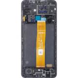TOUCH DIGITIZER + DISPLAY LCD COMPLETE + FRAME FOR SAMSUNG GALAXY A12 NACHO A127F BLACK ORIGINAL (SERVICE PACK)