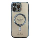 PHONE CASE ELECTROPLASTY + LENS PROTECTION + MAGNETIC FOR APPLE IPHONE 15 PRO MAX BLUE