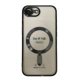 PHONE CASE ELECTROPLASTY + LENS PROTECTION + MAGNETIC FOR APPLE IPHONE 16E BLACK