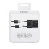 ORIGINAL USB DATA CABLE FAST CHARGE TYPE-C 15W BLACK EP-TA20EBE FOR SAMSUNG
