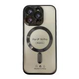 PHONE CASE ELECTROPLASTY + LENS PROTECTION + MAGNETIC FOR APPLE IPHONE 16 PRO BLACK