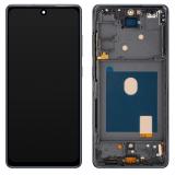 DISPLAY LCD + TOUCH DIGITIZER DISPLAY COMPLETE + FRAME FOR SAMSUNG GALAXY S20 FE / S20 LITE G780F CLOUD NAVY BLUE / BLACK OEM OLED