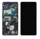 DISPLAY LCD + TOUCH DIGITIZER DISPLAY COMPLETE + FRAME FOR SAMSUNG GALAXY S21 ULTRA 5G G998B PHANTOM BLACK ORIGINAL (SERVICE PACK)