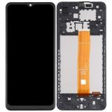 TOUCH DIGITIZER + DISPLAY LCD COMPLETE WITH FRAME FOR SAMSUNG GALAXY A02 A022F BLACK ORIGINAL (SERVICE PACK)