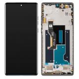 DISPLAY AMOLED + TOUCH DIGITIZER COMPLETE + FRAME FOR MOTOROLA EDGE 50 FUSION (XT2429-1) BLACK ORIGINAL