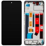 TOUCH DIGITIZER + DISPLAY LCD COMPLETE WITH FRAME FOR OPPO A60 (CPH2631) BLACK ORIGINAL