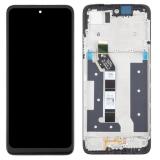 TOUCH DIGITIZER + DISPLAY LCD COMPLETE WITH FRAME FOR MOTOROLA MOTO G35 5G (XT2433) BLACK ORIGINAL