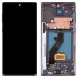 TOUCH DIGITIZER + DISPLAY AMOLED REFURBISHED + FRAME FOR SAMSUNG GALAXY NOTE 10 N970F AURA BLACK (Display Refurbished, Non-Original Frame)