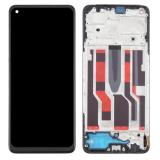 TOUCH DIGITIZER + DISPLAY OLED COMPLETE + FRAME (05 VERSION) FOR OPPO RENO8 LITE (CPH2343) BLACK ORIGINAL