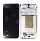 TOUCH DIGITIZER + DISPLAY AMOLED COMPLETE + FRAME FOR SAMSUNG GALAXY S25 FE S731B WHITE SERVICE PACK SCREEN + FRAME (NOT ORIGINAL)