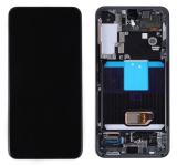 TOUCH DIGITIZER + DISPLAY AMOLED COMPLETE + FRAME FOR SAMSUNG GALAXY S22 5G S901B BLACK ORIGINAL (SERVICE PACK)