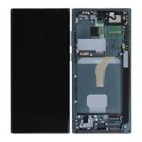 TOUCH DIGITIZER + DISPLAY AMOLED COMPLETE + FRAME FOR SAMSUNG GALAXY S22 ULTRA 5G S908B GREEN ORIGINAL (SERVICE PACK) (ASSEMBLED)