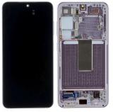 TOUCH DIGITIZER + DISPLAY AMOLED COMPLETE + FRAME FOR SAMSUNG GALAXY S23 S911B LAVENDER / LIGHT PINK ORIGINAL (SERVICE PACK)