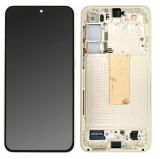 TOUCH DIGITIZER + DISPLAY AMOLED COMPLETE + FRAME FOR SAMSUNG GALAXY S23 PLUS 5G / S23+ 5G S916B BEIGE ORIGINAL (SERVICE PACK)