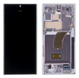 TOUCH DIGITIZER + DISPLAY AMOLED COMPLETE + FRAME FOR SAMSUNG GALAXY S23 ULTRA 5G S918B LAVENDER / LIGHT PINK ORIGINAL (SERVICE PACK) (ASSEMBLED)