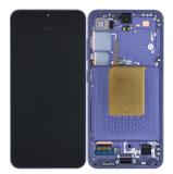 TOUCH DIGITIZER + DISPLAY AMOLED COMPLETE + FRAME FOR SAMSUNG GALAXY S24 5G S921B COBALT VIOLET ORIGINAL (SERVICE PACK) (ASSEMBLED)