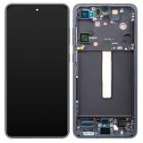 DISPLAY LCD + TOUCH DIGITIZER DISPLAY COMPLETE + FRAME FOR SAMSUNG GALAXY S21 FE 5G G990B BLACK / GRAPHITE OEM OLED