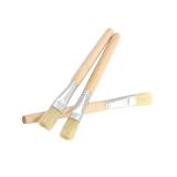 WHITE-BRISTLE BRUSH WITH A ROUND HANDLE